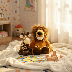 Venta al por mayor <span class=keywords><strong>de</strong></span> muñecos <span class=keywords><strong>de</strong></span> <span class=keywords><strong>peluche</strong></span> <span class=keywords><strong>de</strong></span> animales del bosque simulados Kawaii, león, tigre, chimpancé, juguete <span class=keywords><strong>de</strong></span> algodón PP, edredón bordado para niños - Product Image 4