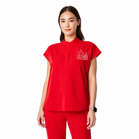 Blouse de vétérinaire brodée sur mesure avec logo animal pour uniforme de clinique vétérinaire