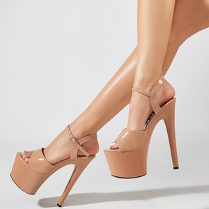 2023 Summer New European and American Fashion Model T-stage Pole <b>Dance</b> 17cm Hate High Sandals High <b>Heels</b> Women's Shoes - Product Image 1