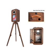 Coque de photomaton vintage en bois pour iPad, pour locations, compatible avec les appareils photo reflex numériques de 11, 12,9 et 13 pouces, pour événements