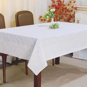 Boen nhà & văn phòng sử dụng hình chữ nhật màu trắng hoa ren Rose PVC tiệc cưới tiệc trang trí Khăn trải bàn - Product Image 2