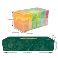 Coffret cadeau de savon à l'huile essentielle, 6 barres colorées faites à la main pour le visage et le corps, nettoyage quotidien, parfum rafraîchissant, spa à domicile, 100g