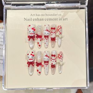 <span class=keywords><strong>Uñas</strong></span> Postizas <span class=keywords><strong>de</strong></span> Gel con Diseño <span class=keywords><strong>de</strong></span> <span class=keywords><strong>Hello</strong></span> <span class=keywords><strong>Kitty</strong></span>, Hechas a Mano, Adhesivas, <span class=keywords><strong>de</strong></span> ABS, para Uso en Salones <span class=keywords><strong>de</strong></span> Belleza - Product Image 2