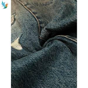 Vaqueros Anchos Personalizados para Hombre, Diseño Retro con Salpicaduras de Tinta, Perforados, de Mezclilla de Algodón, Estilo Hip-Hop Urbano, para Primavera/Otoño - Product Image 5