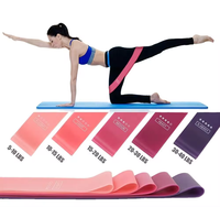 2024 nuevo logotipo personalizado Fitness Hip Circle Bandas De Resistencia ejercicio látex bandas de resistencia Set