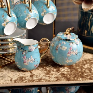 Italian Apricot Blossom Series High-End Bone China 18-Piece Coffee Afternoon <b>Tea</b> <b>Set</b> for Home and Hotel Gift Giving - Product Image 4