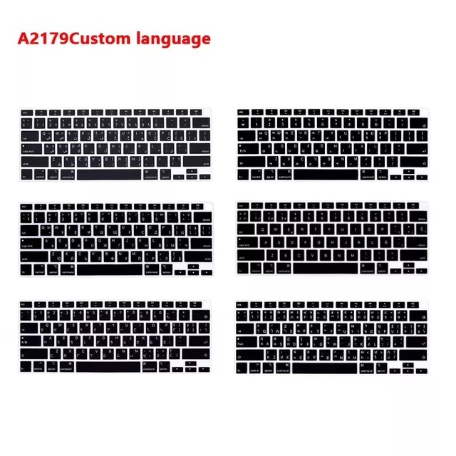 Custom Language Silicone Keyboard Cover Skin Protector for macbook air 13 M1 A2337 2020 Computer Keyboard Cover