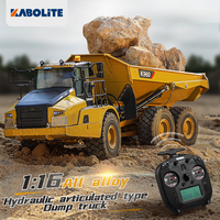 Camión Volquete Articulado Hidráulico de Aleación Completa Cabot K960 1/16, Modelo de Metal de Simulación con Control Remoto