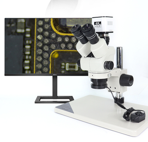 <span class=keywords><strong>Microscope</strong></span> stéréo SANQTID FLB+720P avec éclairage annulaire <span class=keywords><strong>LED</strong></span> auxiliaire et fonction polarisée, en alliage d'aluminium noir - Product Image 4