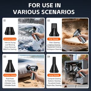 Snow <b>Blower</b> for Cars 90000RPM Dry <b>Blower</b> Cordless Industrial Grade DIY Jet Blowing Machine Winter Car Care Tool - Product Image 6