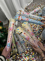 Feuille métallique confettis feux d'artifice de mariage de poche remise des diplômes et enterrement de vie de jeune fille jouets gonflage automatique