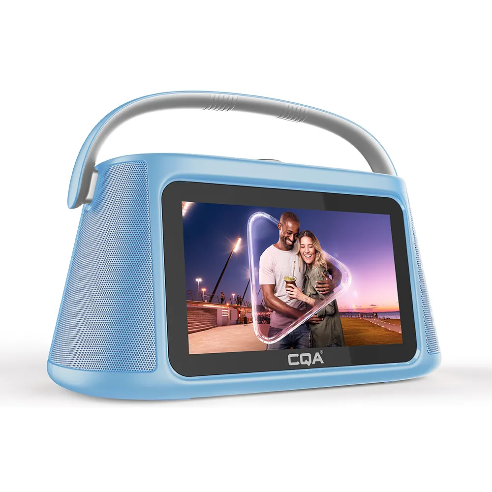 CQA 2024 Smart Portable Karaoke speaker Built in 10.1'' Karaoke Touch Screen,All-in-One Karaoke Machine,Support TV/WiFi/Singing