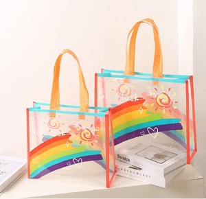 Bolsa de Compras de PVC con Asa Larga, Arcoíris, para Tiendas de Ropa, Embalaje de Regalos Universal, Color Personalizado - Product Image 6