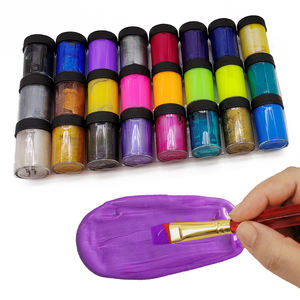 Ensemble de peinture acrylique 24 couleurs vives non toxiques 22ml chaque kits de peinture en pot pour étudiants artistes, peintres passe-temps - Product Image 6