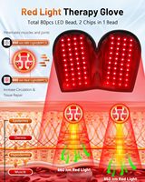 Gants chauffants LED à lumière rouge NQK OEM ODM, dispositif de soin des mains à infrarouge proche, gants de poignet, vente en gros usine