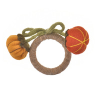 Anneaux de serviette classiques européens américains pour Halloween, porte-serviettes en tissu tissé fait à la main pour les fêtes de récolte d'automne