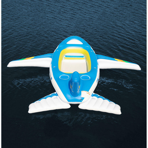 Île flottante d'avion <span class=keywords><strong>gonflable</strong></span> personnalisé de 18 pieds pour <span class=keywords><strong>6</strong></span> <span class=keywords><strong>personnes</strong></span> avec refroidisseurs intégrés - Product Image 3