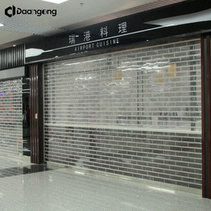 Porte à enroulement en polycarbonate transparente pour centre commercial, vitrine de magasin, avec 80% de transparence, design moderne, automatique - Product Image 6