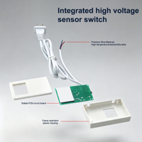 Capteur Tactile Intelligent Intégré Dissimulé 90-240V avec Mémoire d'Arrêt Automatique, Distance Inductive de 7mm, Indice de Protection IP20, Ignifuge, Garantie 3 Ans