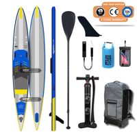 Geetone 14FT Sup Race Board OEM Personalizar Fibra de carbono Stringer US Box Fin Inflable Stand Up Paddle Boards Racing Team Logo