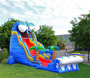 Commercial extérieur enfants adultes fête sautant château plein d'entrain toboggan toboggan Gonflable toboggan gonflable toboggan tropical - Product Image 5