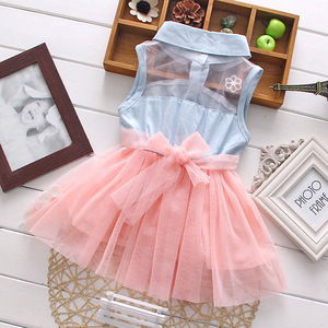 Vente en gros de vêtements pour enfants, robe rouge sans manches pour enfants, robes de fête pour enfants avec tutu - Product Image 4