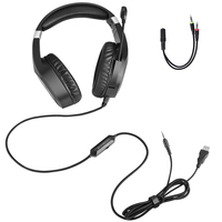 Headset Gaming Esports Premium berkabel, headphone game dengan driver 50mm pengalaman 4D getaran suara RGB ringan