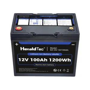 12Volt 12V 24V 20Ah 50Ah 100Ah 100000mAh 200AH xe bắt đầu gói Lithium Marine điện LiFePO4 Pin