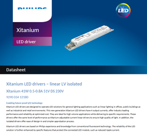 Driver LED à courant constant Xitanium 41W 0,5-0,8A, sortie 51V, entrée 220-240VAC, boîtier plastique, éclairage AC-DC, garantie 5 ans - Product Image 3