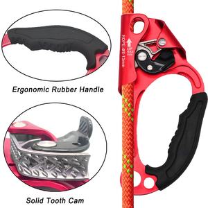 Ascenseur à corde ergonomique 8-13 mm pour droitier et gaucher, pour arboristes et grimpeurs d'arbres, équipement de rigging - Product Image 4