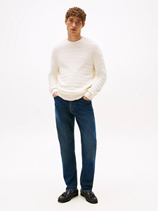 Maglione a righe 100% in cotone girocollo a righe <span class=keywords><strong>tonali</strong></span> da uomo traspirante per la stagione primaverile - Product Image 3