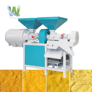 Maquinaria agrícola trituradora comercial de maíz pulverizador pelar granos que hacen la máquina con molinillo de salvado de maíz