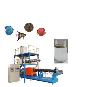 Twin Screw Extruder For 500kg Floating Fish Feed Making machines 1 t/h Fish Feed Production Line