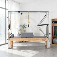 Reformer de Pilates Tres en Uno de Madera de Roble con Personalización, para Entrenamiento de Mejora de la Flexibilidad