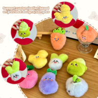 Porte-clés Mini Peluche Alimentaire Coloré en Forme de Citrouille, Carotte, Mangue, Ananas, Pastèque, Avocat – Jouets en Coton PP et Maille