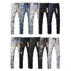 Jeans de mezclilla para hombre, de corte recto, con lavado desgastado, bordados de algodón con diseño de bigote, estilo urbano para verano, otoño e invierno - Product Image 3
