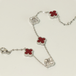 Bracelet tendance multicolore 9 mm avec breloque florale, en acier inoxydable plaqué or 18 carats, réglable, empilable, bijoux pour femme, cadeau d'anniversaire - Product Image 2