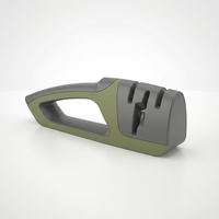 Aiguiseur de couteaux de cuisine manuel unique avec lames de rechange, outil d'affûtage portable pour la cuisine à domicile
