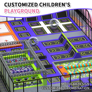 Taman Trampolin Neon, Lapangan Bermain Dalam Ruangan dengan Kolam Bola, Perosotan, dan Dinding Panjat untuk Pusat Hiburan Anak-Anak - Product Image 5