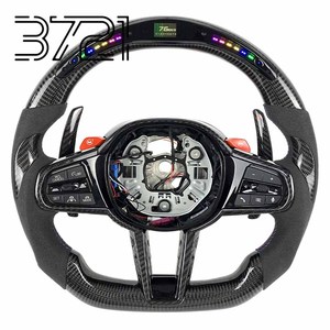 Volant de course personnalisé en fibre de carbone pour BMW avec palettes de changement de vitesse G20 G30 F30 F10 M Sport et boutons M1 M2 - Product Image 1