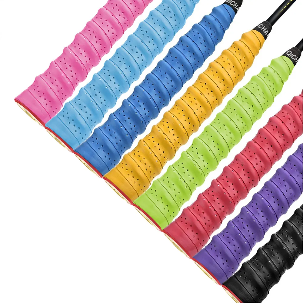 Popolare colorful striscia di schiuma di assorbimento del sudore traspirante DELL'UNITÀ di elaborazione corso grips per racchette da badminton