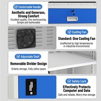 Armoire informatique industrielle en PC épaissi, armoire réseau, rack de serveur industriel, personnalisable OEM/OBM, capacité de charge de 300 kg