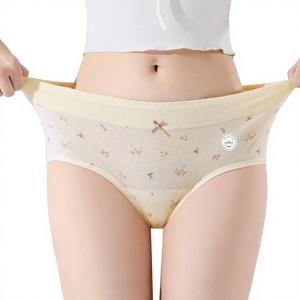 Culottes de bikini pour femmes, style japonais, sans couture, douces et moelleuses, en tricot, motif floral de dessin animé, style girly, motif petit <span class=keywords><strong>ours</strong></span>, légères - Product Image 1