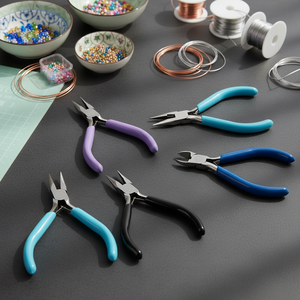 Alicates Profesionales Dentados para Joyería, Acero Resistente, Mango de PVC, Herramienta para Cortar y Enrollar Alambre, Reparación DIY - Product Image 5