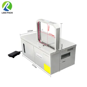 Ex-Factory Price mini desktop Automatic strapping machines 12mm opp tape /Paper tape / hot melt tape vegetable banding machine