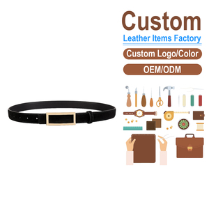 Cinturón de Cuero de Gamuza de Alta Gama para Mujer, Cinturón de Moda con Hebilla Rectangular Dorada para Jeans - Product Image 2