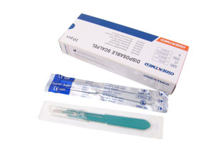 ORIENTMED ใบมีดผ่าตัดสแตนเลสแบบกําหนดเอง <span class=keywords><strong>Trocar</strong></span> ใบมีดเครื่องมือผ่าตัดแบบใช้แล้วทิ้งใบมีดผ่าตัดด้ามพลาสติก - Product Image 4