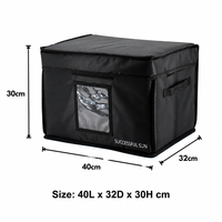 Sac isotherme personnalisé OEM 1680D imperméable de taille moyenne avec doublure en feuille d'aluminium et panneau rigide en mousse, faible MOQ, vente en gros, sac de livraison alimentaire