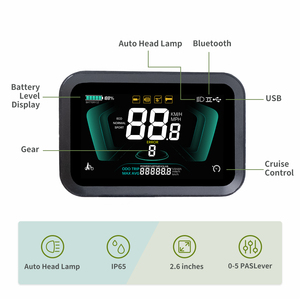 Affichage <span class=keywords><strong>LCD</strong></span> pour <span class=keywords><strong>vélo</strong></span> <span class=keywords><strong>électrique</strong></span> YOLIN-61F |   Compteur pour <span class=keywords><strong>vélo</strong></span> <span class=keywords><strong>électrique</strong></span> 24V/36V/48V avec PAS, vitesse, odomètre et code d'erreur - Product Image 5