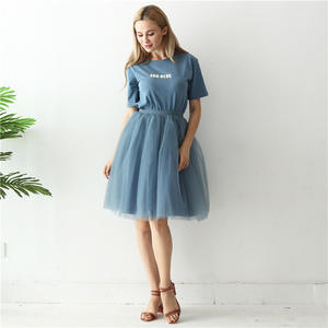 <span class=keywords><strong>Gonna</strong></span> a 5 Strati 65cm Moda Donna Gonne in Tulle Plissettate Vita Alta Tutu Midi <span class=keywords><strong>Gonna</strong></span> a Rete Vaporosa Lolita - Product Image 6